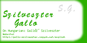 szilveszter gallo business card